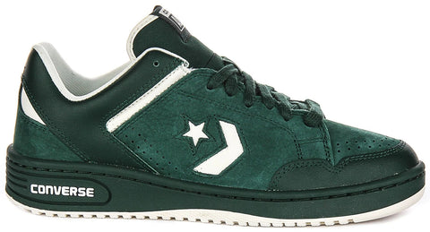 Converse Men's Dark Green Weapon Leather Fresh Skate Sneakers|Converse In Lebanon