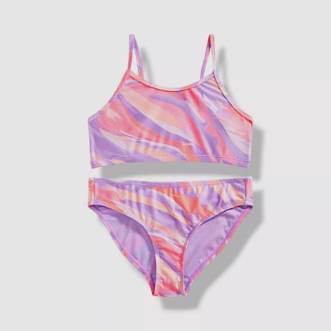 ID Ideology Girl's Purple Brushstroke Bikini Swimsuit |ID Ideology in Lebanon