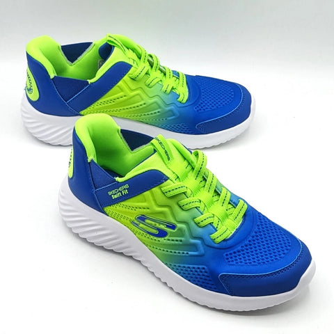 Skechers “Swift Fit” Boy's Green/Blue Cushioned Slip-On Sneakers | Skechers In Lebanon