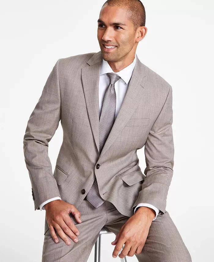 Michael Kors Men's Tan Classic Fit Stretch Wool Blend Blazer |Michael Kors In Lebanon