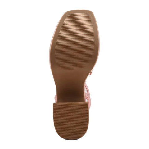 Wild Fable Womens Metallic Pink Astro Strappy Platform Block Heels | Wild Fable in Lebanon