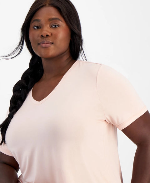 Id Ideology Women's Rose Plus Size Solid Essentials Active T-Shirt | Id Ideology In Lebanon