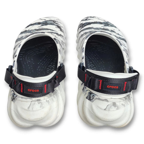 Crocs Men's White & Black Echo Tiger Camo Slippers | Crocs In Lebanon