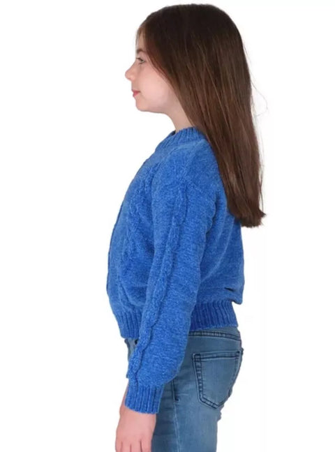 DNKY Girl's Royal Blue Chenille Sweatshirt | DNKY In Lebanon