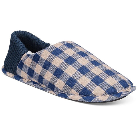 Club Room Men's Navy/Beige Flannel Comfort Slide Slippers | Club Room In Lebanon