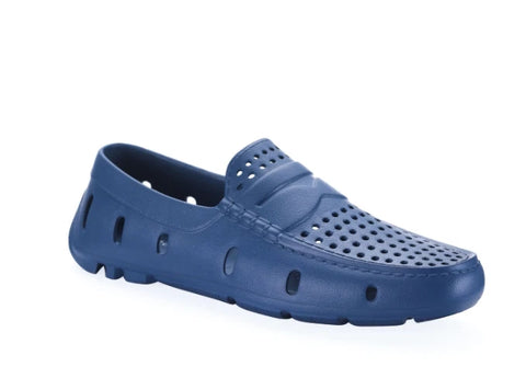 Club Room  Men's Blue Atlas Perforated Driver Slippers | Club Room in Lebanon