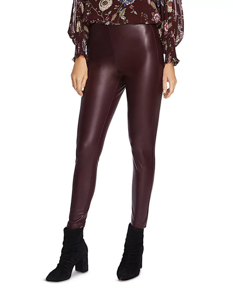 Vince Camuto Women's Burgundy Leather Skinny Pants | Vince Camuto In Lebanon