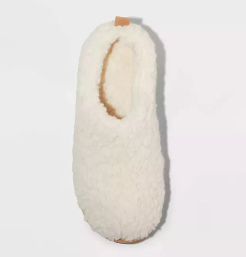 Cat & Jack Women's White Shearling Clog Slippers | Cat & Jack In Lebanon