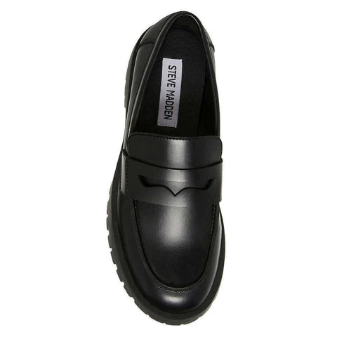 Steve Madden Women's Black Course Lug Loafer Shoes | Steve Madden In Lebanon