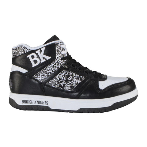 British Knights Men's Black & White Kings Sl High Top Sneakers | British Knights In Lebanon
