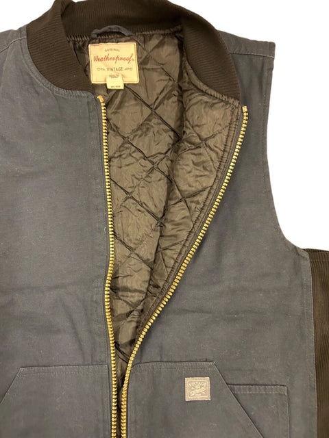 Weatherproof Vintage Men's Olive Green Canvas Utility Workwear Vest | Weatherproof Vintage In Lebanon