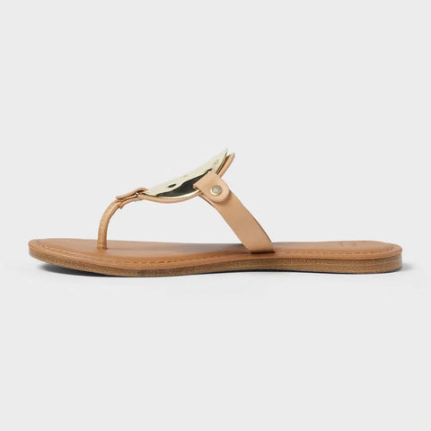A New Day Women's Tan Layla Ornament Thong Sandals | A New Day In Lebanon