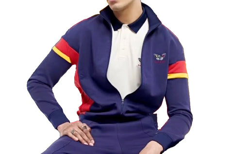 Agtawh Men's Multicolor Flower Peace Neoprene Track Jacket | Agtawh In Lebanon