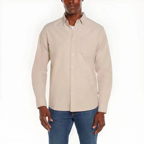 Gap Men's Beige Button Up Shirt | Gap In Lebanon