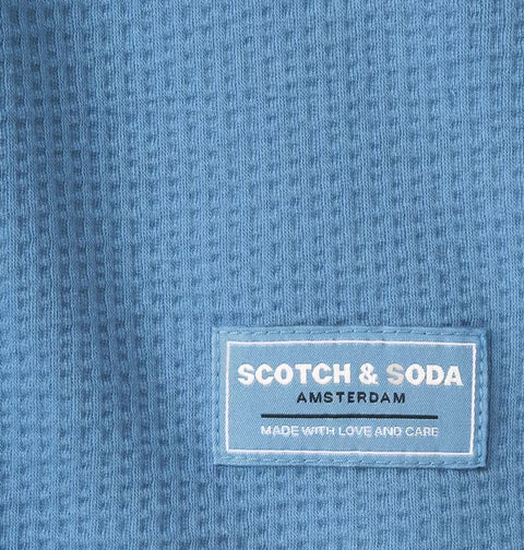 Scotch & Soda Men's Blue Crew Neck Short Sleeve T-Shirt | Scotch & Soda In Lebanon