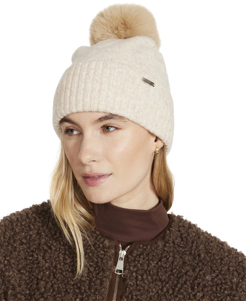 Steve Madden Women's Camel Marled Knit Pom Pom Beanie | Steve Madden In Lebanon