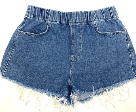 Forever 21 Women's Blue Ripped Denim Mini Short |Forever 21 In Lebanon