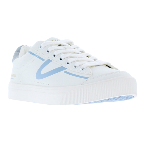 Brand New Tretorn Ladies' Hopper Sneaker Memory Foam Insole Padded Collar (White/Blue)