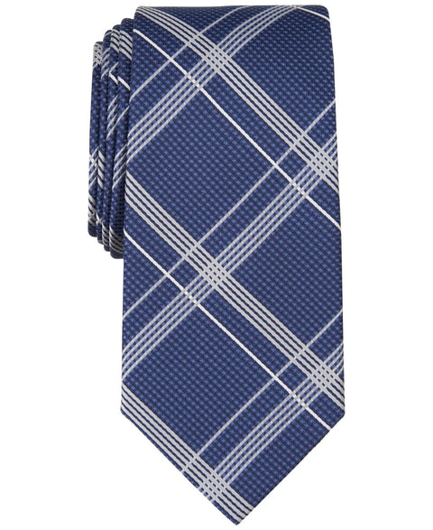 Michael Kors Men's Navy Corso Plaid Tie | Michael Kors In Lebanon