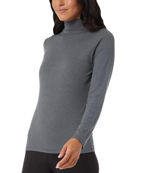 32 Degrees Women's Grey Long-Sleeve Mock-Neck Top - Extra Warm Blouse | 32 Degrees in Lebanon