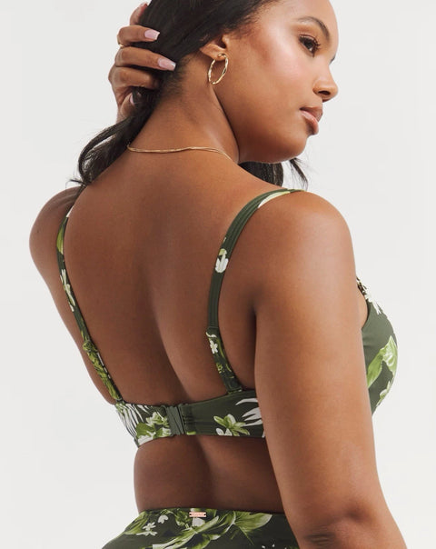 Figleaves Women's Green Argentina Underwired Bandeau Bikini Top | Figleaves In Lebanon