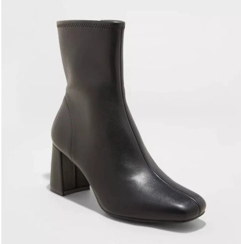 A New Day Women's Black Pippa Stretch Ankle Heeled Boots |A New Day In Lebanon