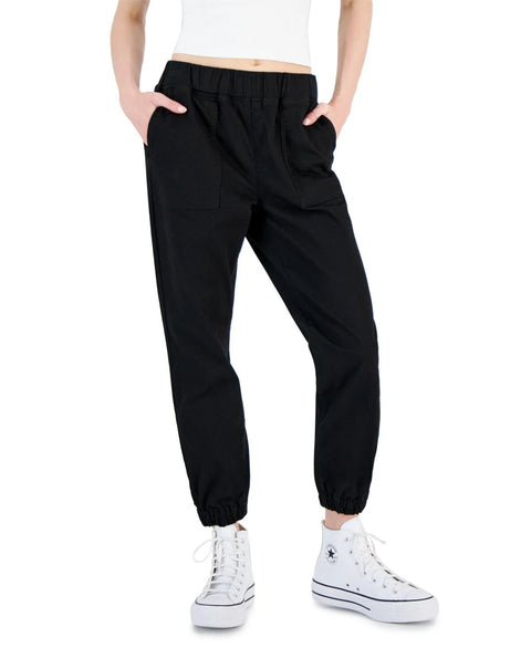 Tinseltown Women's Black Pull-On Utility Jogger Pants | Tinseltown In Lebanon