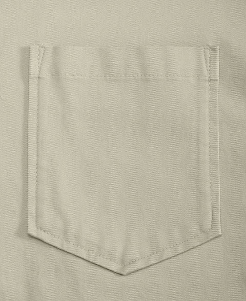 Mode of One Men's Beige Relaxed-Fit Button-Down Twill Shirt | Mode of One In Lebanon