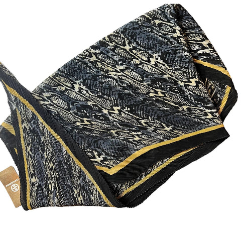 Giani Bernini  Women's Black Snake Print Pleated Square Scarf | Giani Bernini  in Lebanon