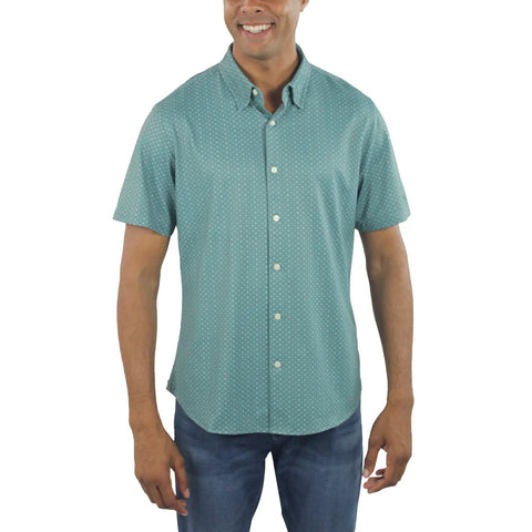 Jachs New York Men's Green Short Sleeve Woven Shirt | Jachs New York  In Lebanon