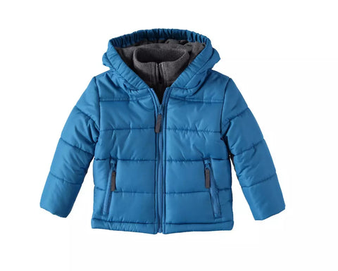 Rothschild Baby Boy's Blue Contrast Fleece Vestee Puffer Jacket |Rothschild In Lebanon