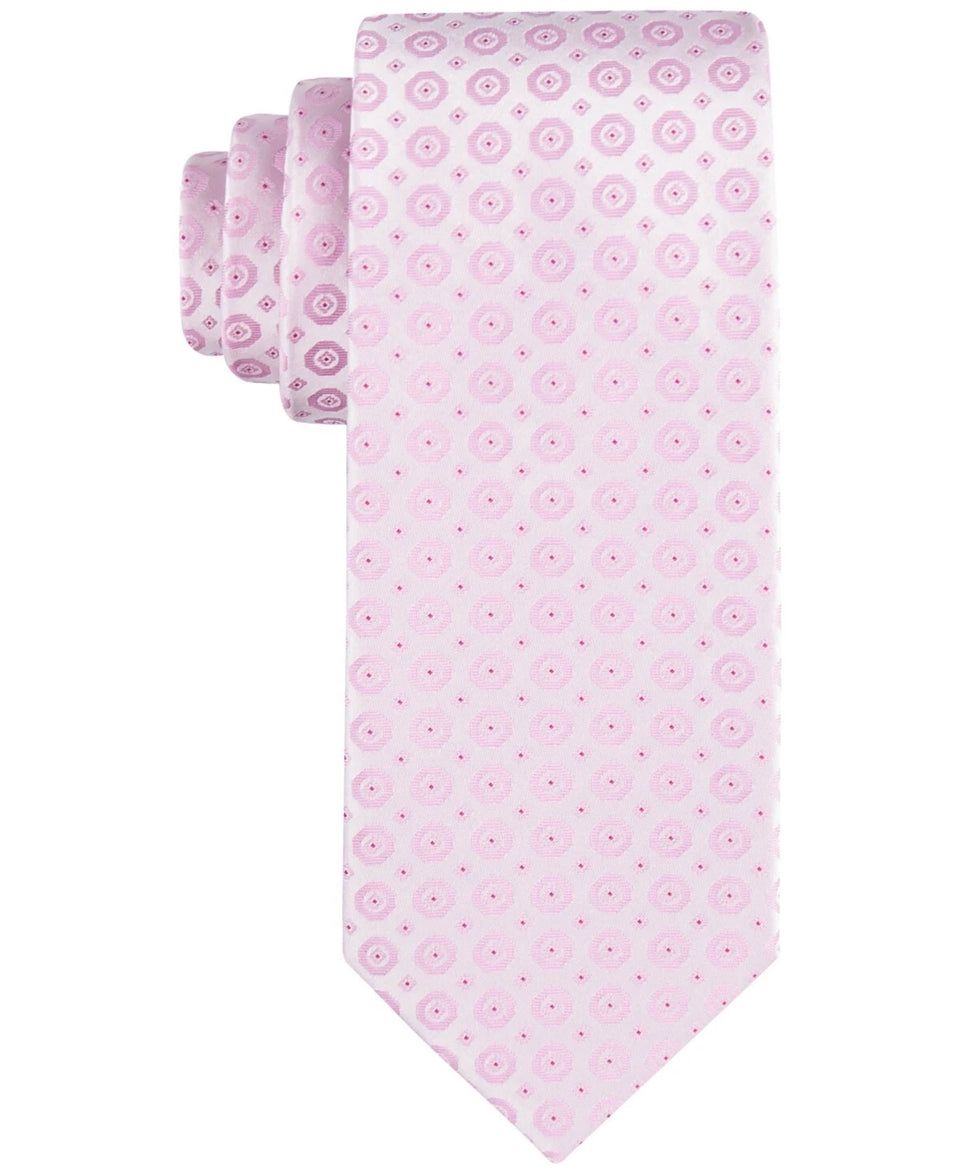 Calvin Klein Men's Pink Hex Dot Medallion Tie | Calvin Klein In Lebanon