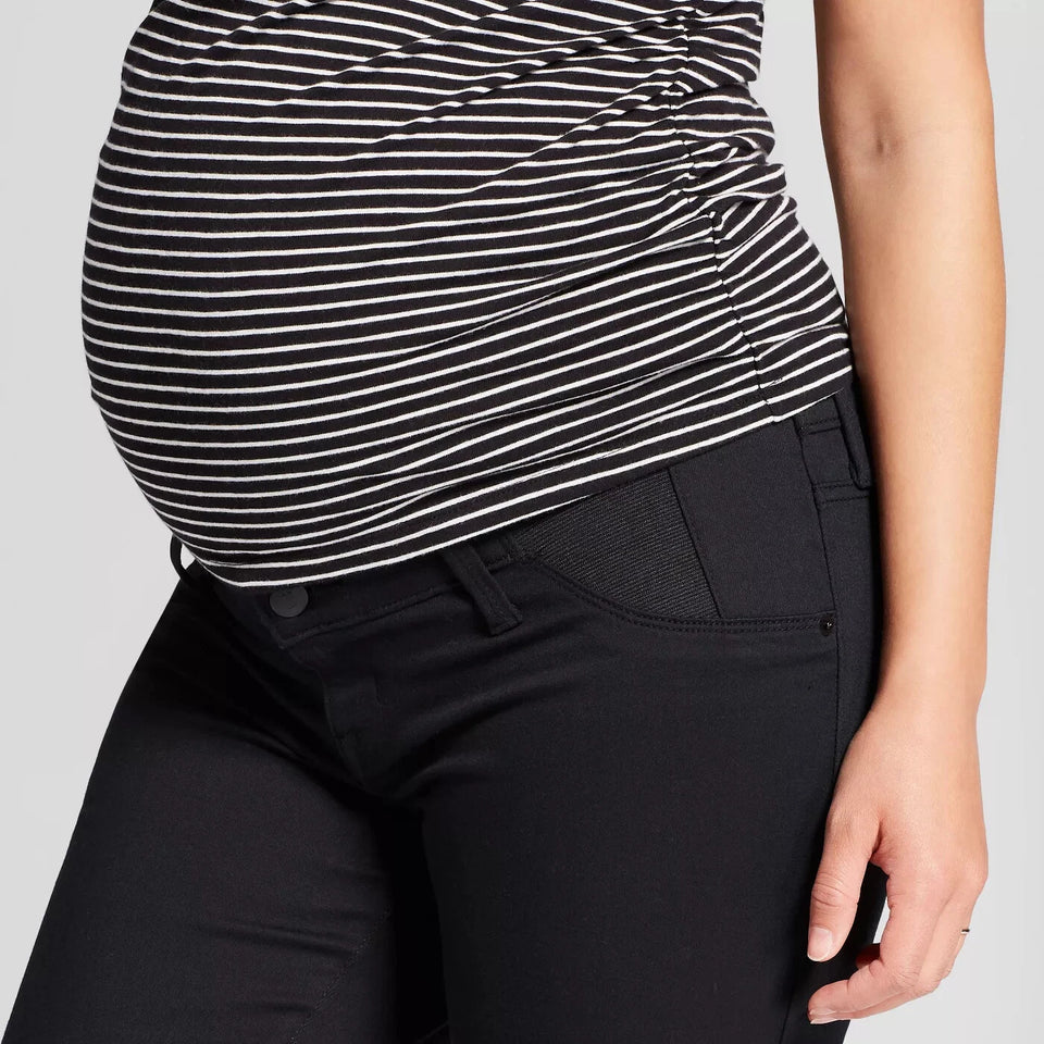 Isabel Women's Black Inset Panel Skinny Maternity Jeans| Isabel in Lebanon