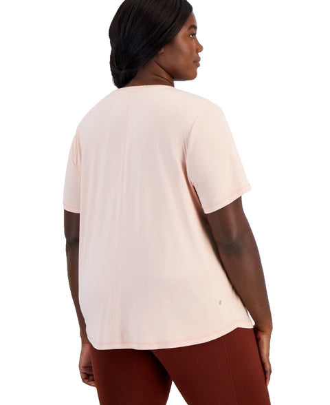 Id Ideology Women's Rose Plus Size Solid Essentials Active T-Shirt | Id Ideology In Lebanon