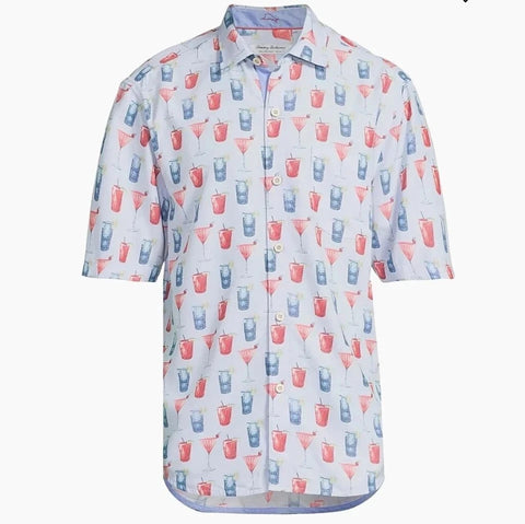 Tommy Bahama Men's Blue Cocktail Printed Shirt | Tommy Bahama In Lebanon