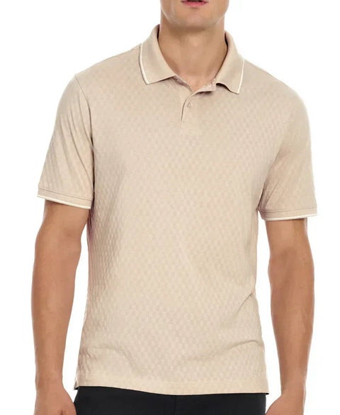 Ted Baker Men’s Beige Textured Polo T-Shirt|Ted Baker In Lebanon