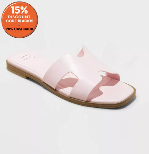 A New Day Women's Pink Nina Raffia H-Band Slipper | A New Day In Lebanon