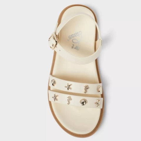 Art Class Girl's Ivory Ellis Nautical Sandals|Art Class In Lebanon