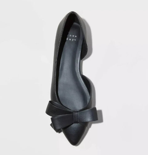 A New Day Women's Black Anya Bow Ballet Casual Shoes |A New Day In Lebanon