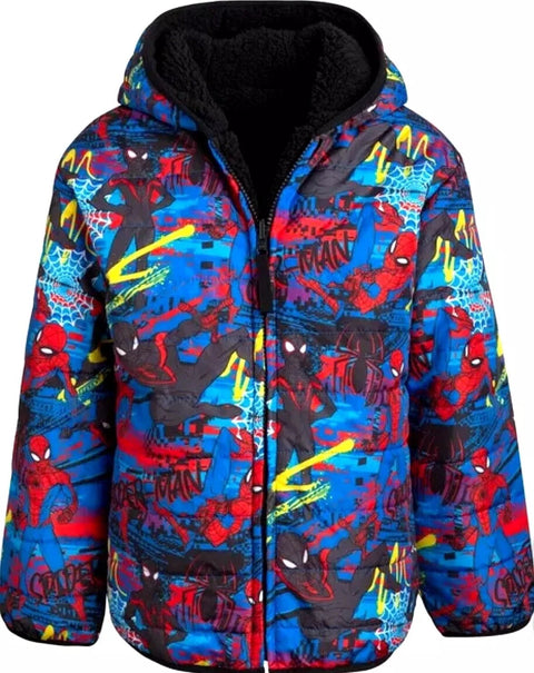 Marvel Boy's Spider-Man Reversible Hooded Jacket |Marvel In Lebanon