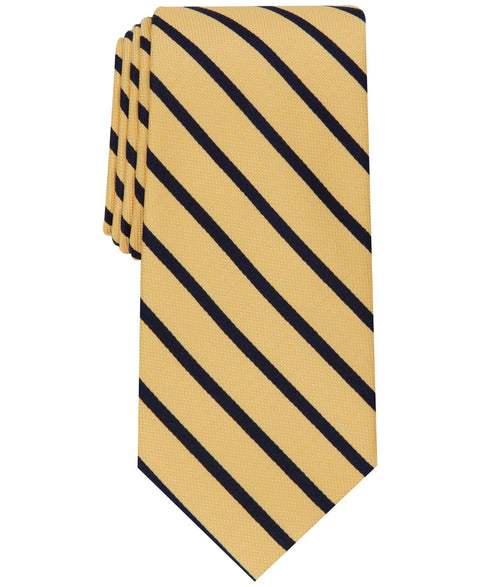 Club Room Men's Yellow & Navy Classic Stripe Tie |Club Room In Lebanon