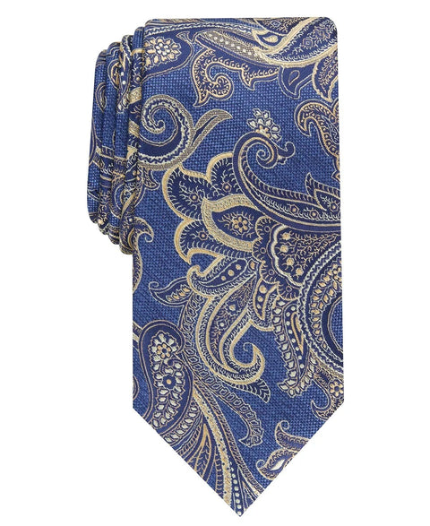 Perry Ellis Portfolio Men's Gold & Navy Carver Paisley Tie | Perry Ellis Portfolio In Lebanon