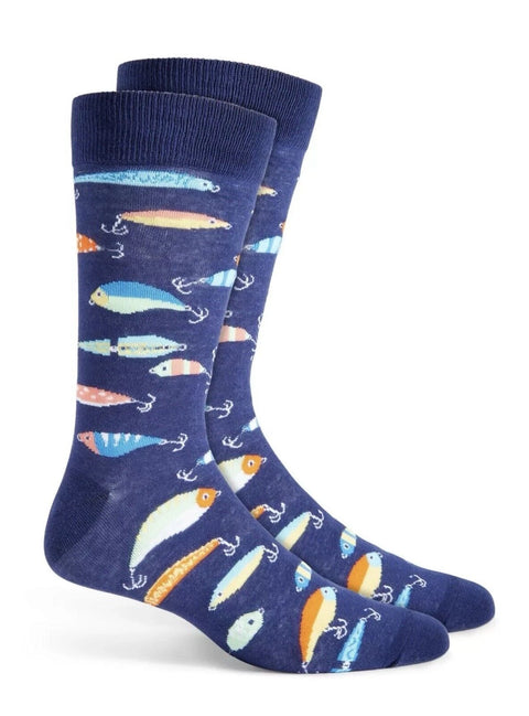 Club Room Men's Blue Fishing Lure Crew Length Socks | Club Room  In Lebanon