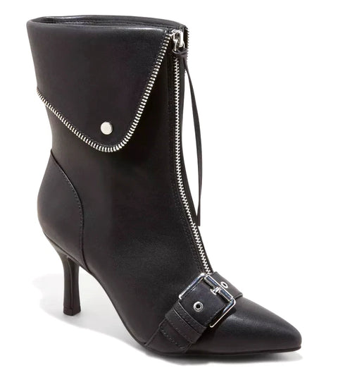 A New Day Women's Black Mickey Point Toe Zippered Moto Ankle Boots |A New Day In Lebanon