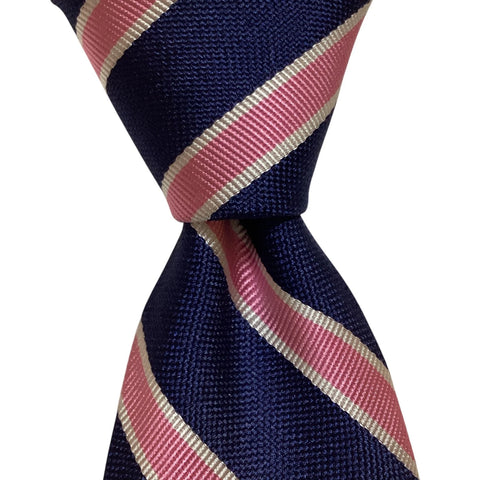 Tommy Hilfiger Men's Navy & Pink Classic Stripe Tie | Tommy Hilfiger In Lebanon