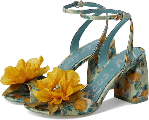Circus NY by Sam Edelman Women's Mint & Yellow Aria Flower Ankle Strap Sandal | Circus NY In Lebanon