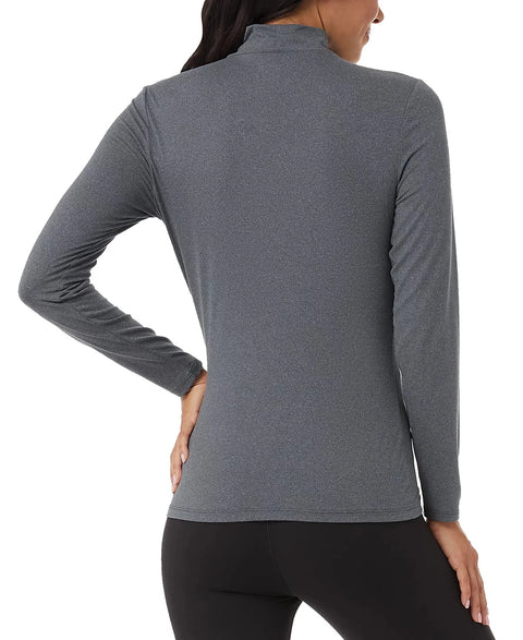 32 Degrees Women's Grey Long-Sleeve Mock-Neck Top - Extra Warm Blouse | 32 Degrees in Lebanon