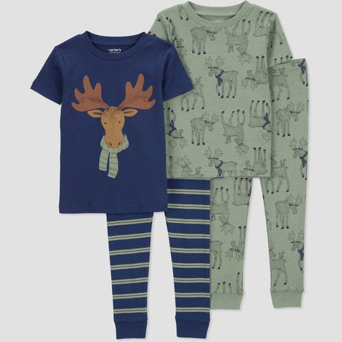 Carter's Just One You Boy's Olive/Navy Long Sleeve 4pc Pajama Set | Carter's Just One You In Lebanon