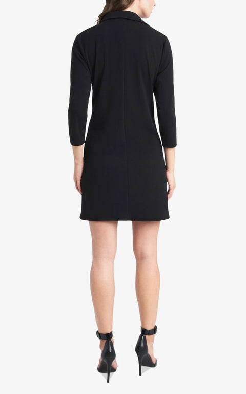 Msk Women's Black Petite Grommet Pocket 3/4-Sleeve Shift Dress | Msk In Lebanon