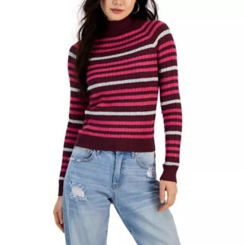 Hooked Up by IOT Women's Striped Mini-Cable Multicolor Blouse | Hooked Up In Lebanon